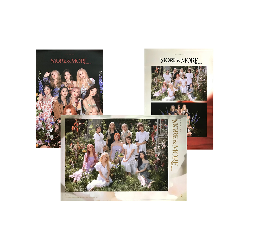 TWICE MORE & MORE 9TH MINI ALBUM OFFICIAL POSTERS (3 POSTERS SET