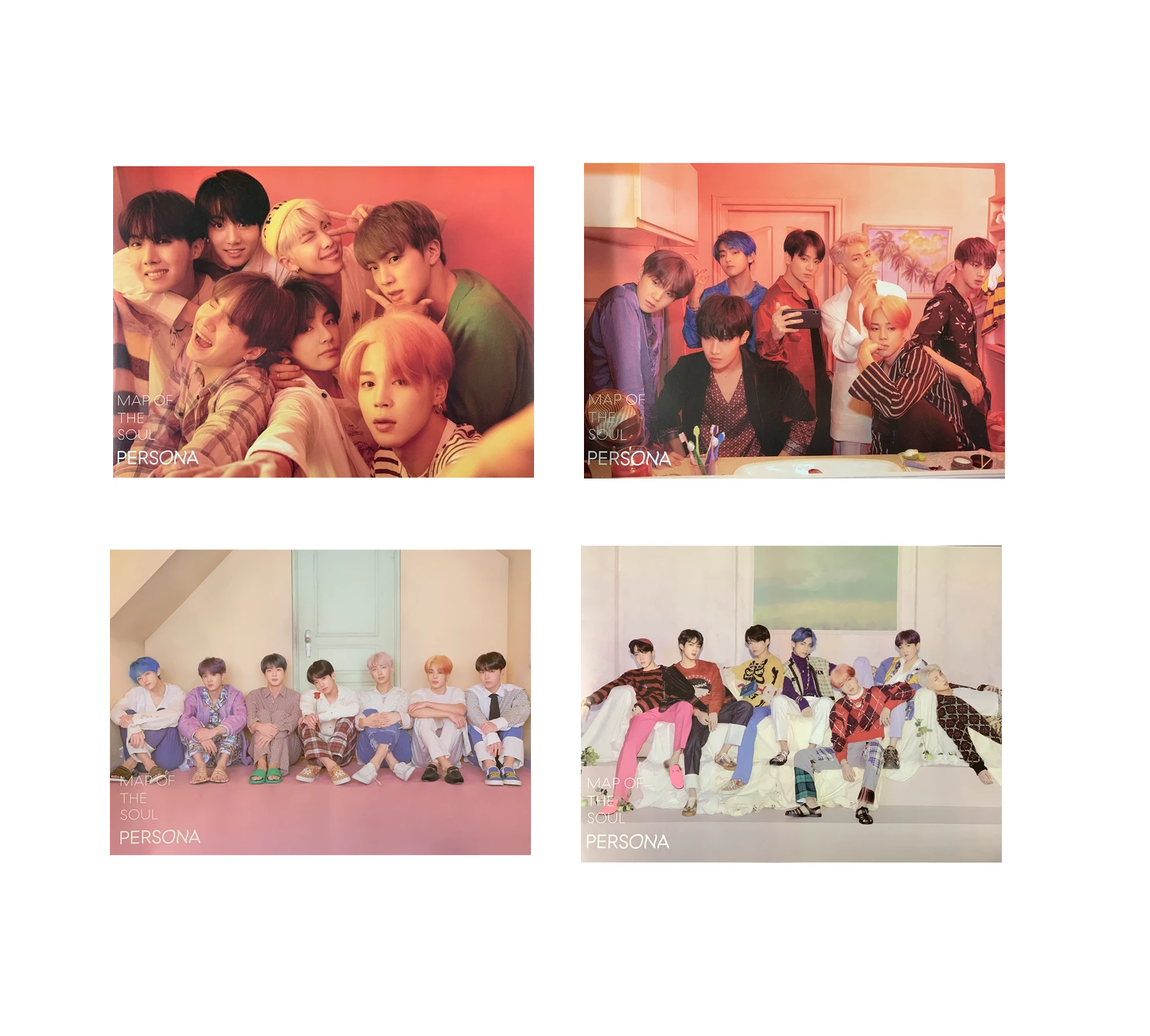 BTS MAP OF THE SOUL PERSONA OFFICIAL POSTERS (4 POSTERS SET