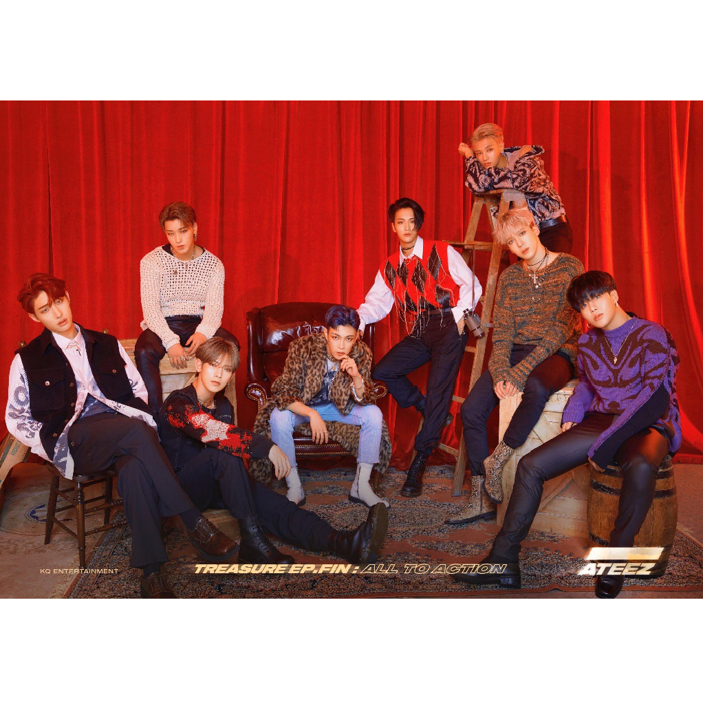 ATEEZ 1ST ALBUM TREASURE EP FIN ALL TO ACTION OFFICIAL POSTER (VER