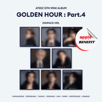 ATEEZ GOLDEN HOUR : PART. 4 (DIGIPACK VER.) - 8 ALBUMS SET | KPOP USA APPLE OFFICIAL PHOTOCARD (RANDOM 1 OUT OF 8)