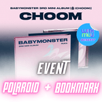 BABYMONSTER 3RD MINI ALBUM CHOOM (JEWEL VER.) - 6 ALBUMS SET | KPOP USA WITHMUU OFFICIAL POLAROID PHOTOCARD B (RANDOM 1 OUT OF 6) + LOGO BOOKMARK (SET ONLY)