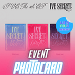 IVE 4TH EP ALBUM IVE SECRET - 3 ALBUMS SET | KPOP USA WITHMUU OFFICIAL PHOTOCARD (RANDOM 1 OUT OF 6)