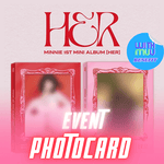 GIDLE MINNIE 1ST MINI ALBUM HER - 2 ALBUMS SET | KPOP USA WITHMUU OFFICIAL PHOTOCARD (RANDOM 1 OUT OF 3)