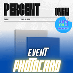 SHINEE ONEW 2ND ALBUM PERCENT (DIGIPACK VER.) - 2 ALBUMS SET | KPOP USA WITHMUU OFFICIAL PHOTOCARD (RANDOM 1 OUT OF 2)