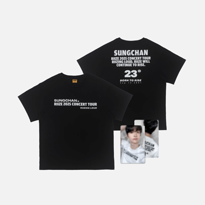 RIIZE CONCERT TOUR RIIZING LOUD OFFICIAL MD [BLACK T-SHIRT SET