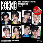 STRAY KIDS 4TH ALBUM KARMA (ACCORDION VER.) - 8 ALBUMS SET | JYP SHOP OFFICIAL PHOTOCARD INCLUDED PER ALBUM (RANDOM 1 OUT OF 8) + ADDED POSTCARD (SET ONLY)