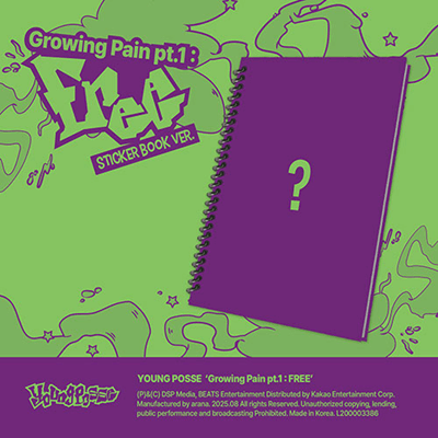 YOUNG POSSE EP ALBUM GROWING PAIN PT.1 : FREE (STICKER BOOK VER