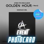 ATEEZ 11TH MINI ALBUM GOLDEN HOUR PART.2 (DIGIPAK VER.) | KPOP USA WITHMUU OFFICIAL PHOTOCARD (RANDOM 1 OUT OF 8) PER ALBUM