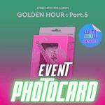 ATEEZ 14TH MINI ALBUM GOLDEN HOUR: PART 5 (KEY CHAIN VER.) | KPOP USA WITHMUU OFFICIAL PHOTOCARD (RANDOM 1 OUT OF 8)