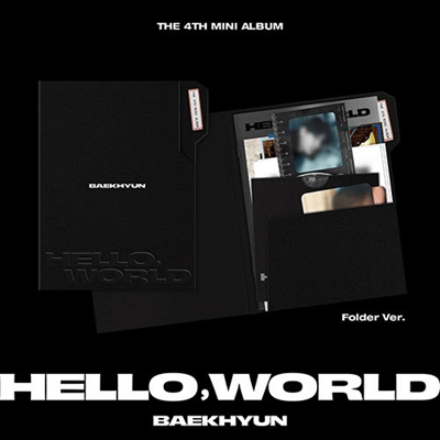 【完全未開封】Hello World トレカ ベッキョン EXO フォトブック EXO BAEKHYUN 4TH MINI ALBUM HELLO, WORLD (FOLDER VER.) – KPOP USA