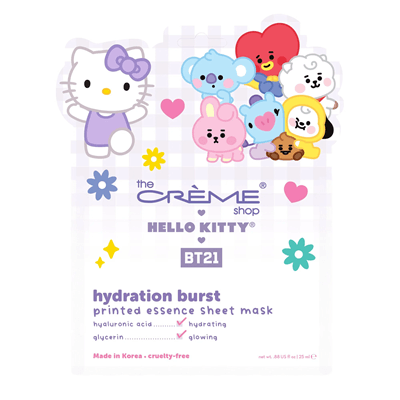 THE CRÈME SHOP X HELLO KITTY & BT21 PRINTED ESSENCE SHEET MASK