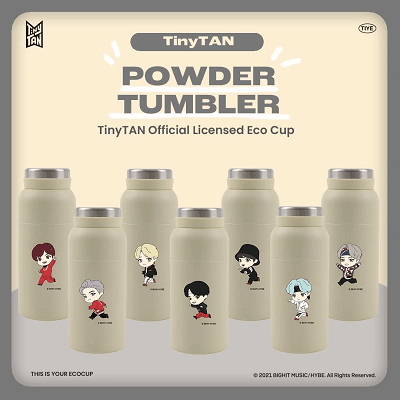 BTS TinyTAN タイニータン タンブラー RM Jin Jimim BTS RUN TINYTAN POWDER TUMBLER – KPOP USA