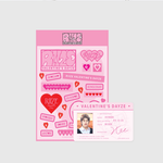 RIIZE OFFICIAL MD VALENTINE'S DAYZE REMOVABLE STICKER & RANDOM ID CARD SET