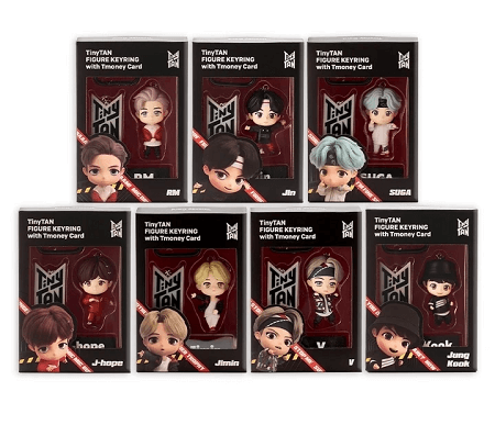 BTS TINYTAN FIGURE KEYRING WITH TMONEY CARD – KPOP USA