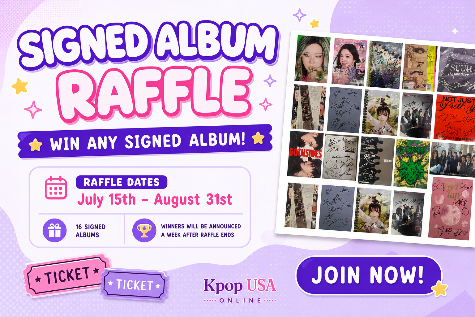 JULY 2026 SIGNED ALBUM RAFFLE