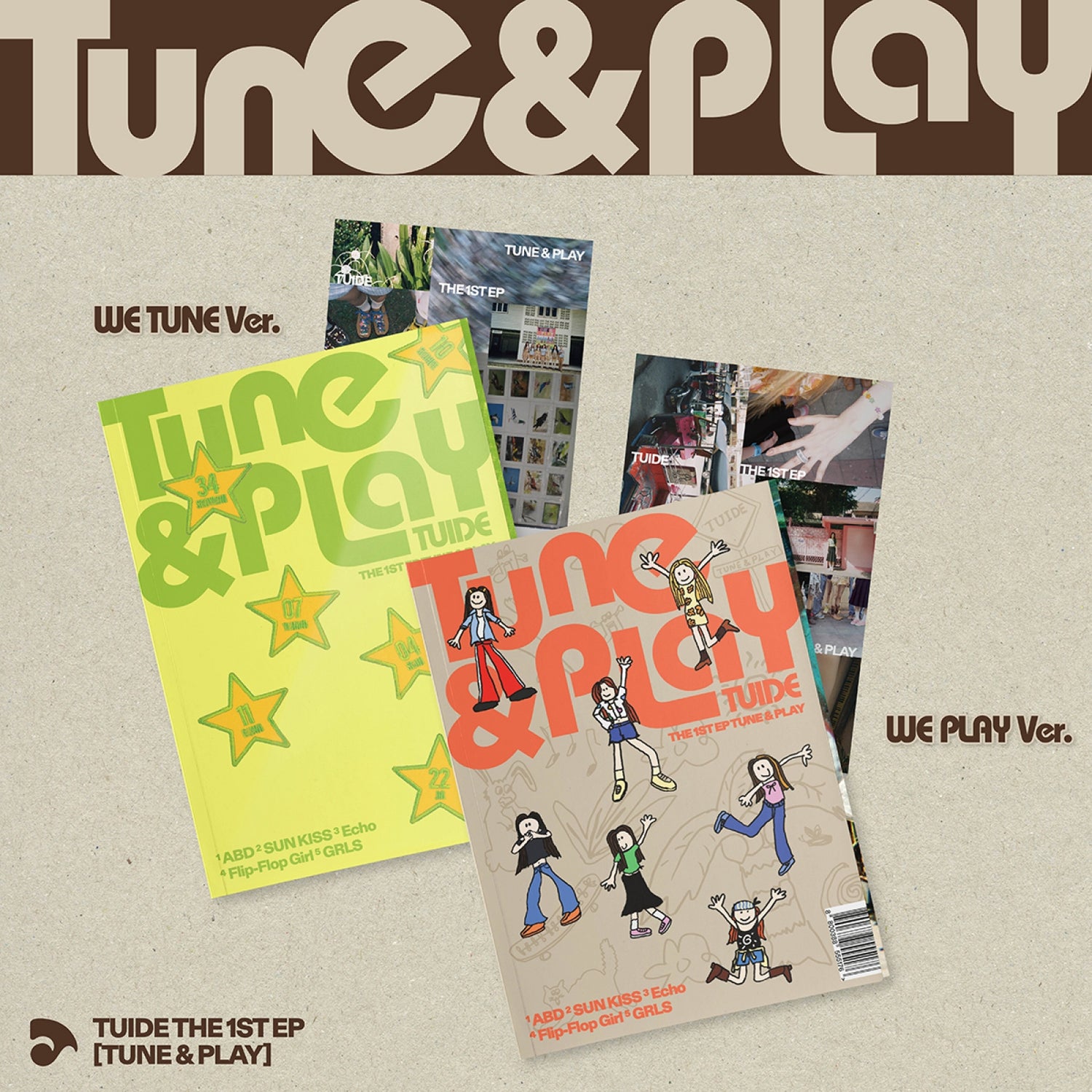 TUIDE 1ST EP ALBUM TUNE & PLAY   |  2 ALBUMS SET    [PRE]