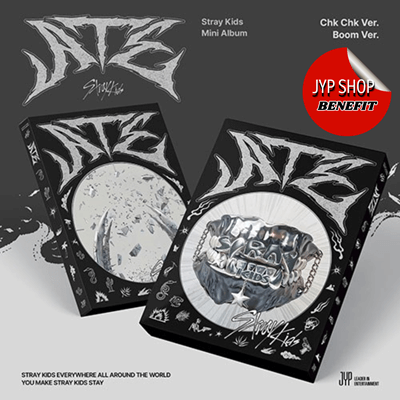 STRAY KIDS ATE MINI ALBUM  STANDARD VER. - 2 ALBUMS SET   |  JYP SHOP OFFICIAL PHOTOCARD INCLUDED PER ALBUM (RANDOM 1 OUT OF 8)  + ADDED LOGO KEYRING (SET ONLY)