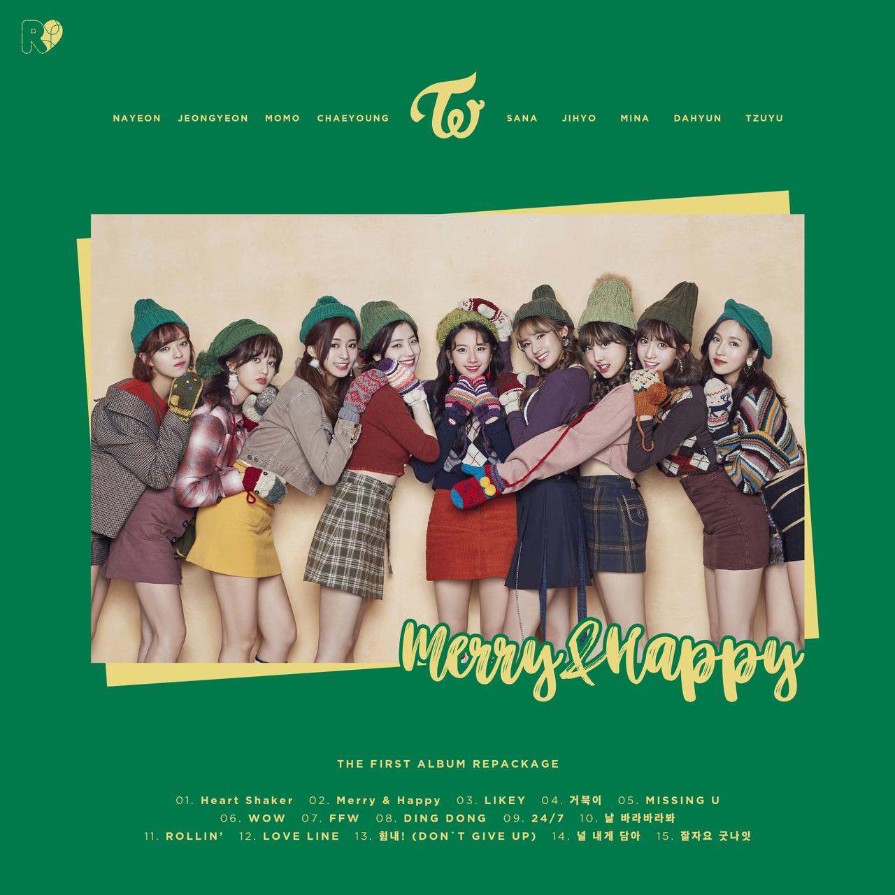 TWICE MERRY & HAPPY 1ST ALBUM REPACKAGE  |   INCLUDES 1 RANDOM TWICE PHOTOCARD PER ALBUM