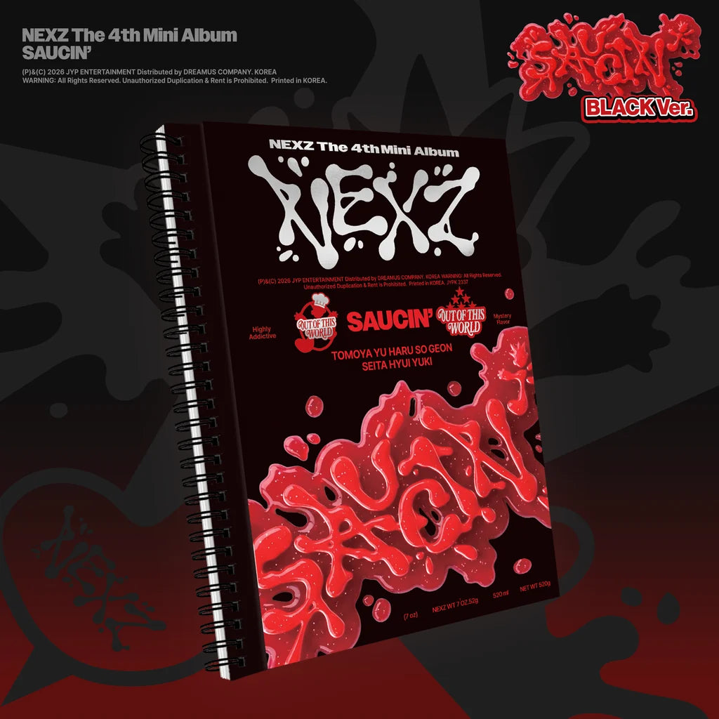 NEXZ 4TH MINI ALBUM SAUCIN'   (U.S VER)   [HELLO82 EXCLUSIVE]    |   INCLUDES HELLO82 OFFICIAL  PHOTOCARD  (RANDOM 1 OUT OF 7)      [PRE]
