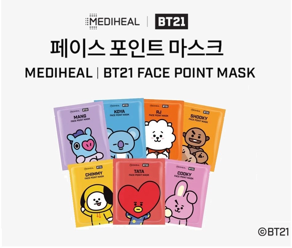 BT21 OFFICIAL FACE MASKS