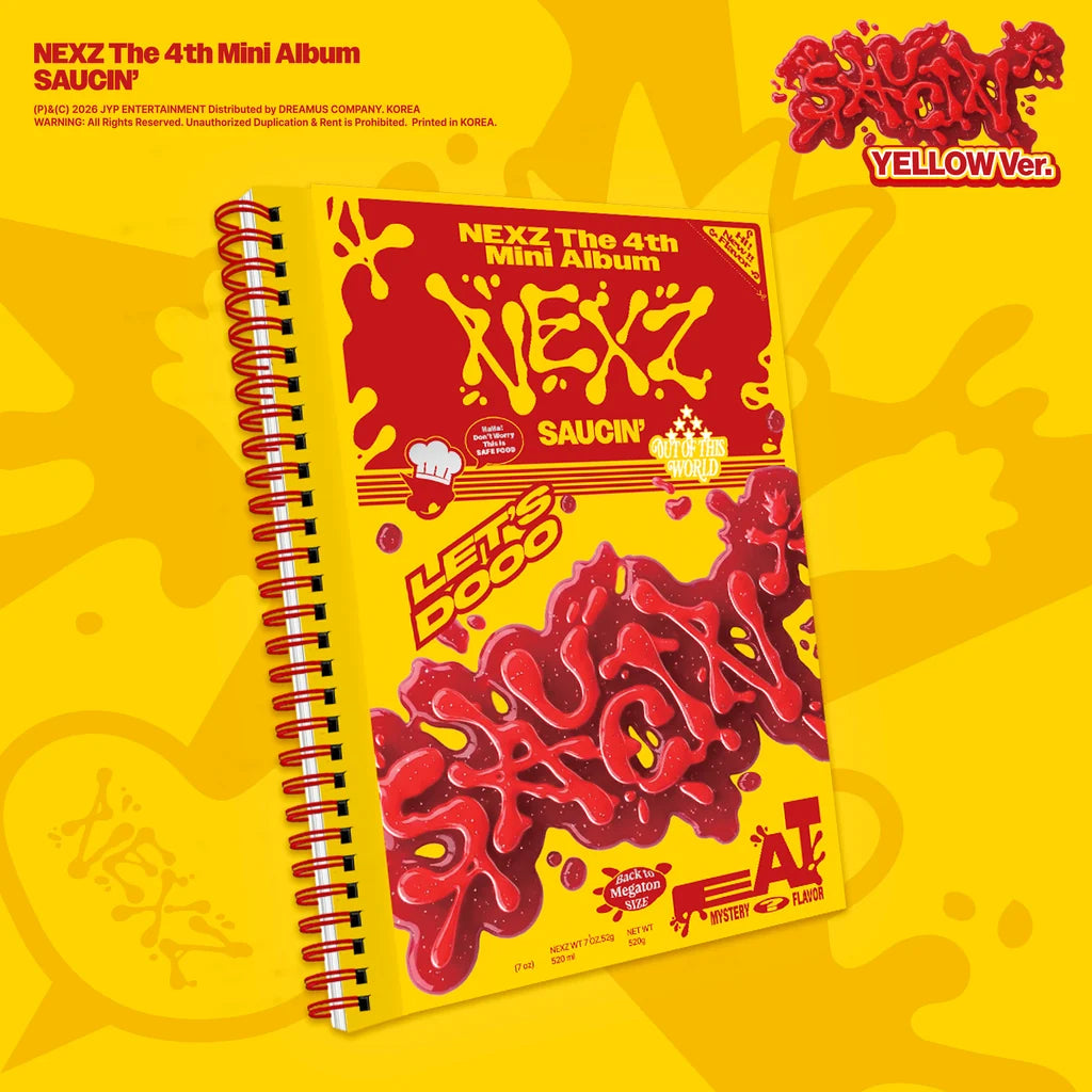 NEXZ 4TH MINI ALBUM SAUCIN'   (U.S VER)   [HELLO82 EXCLUSIVE]    |   INCLUDES HELLO82 OFFICIAL  PHOTOCARD  (RANDOM 1 OUT OF 7)      [PRE]