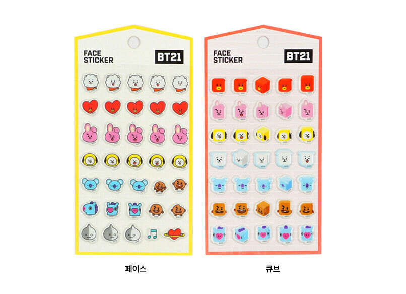 BT21 OFFICIAL FACE STICKER