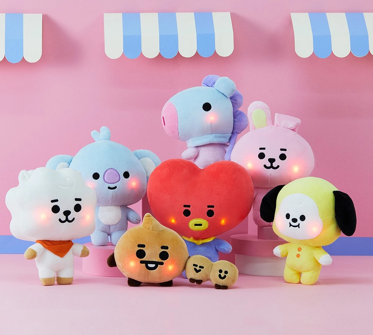 BT21 BABY LIGHT UP CHEEKS STANDING DOLL