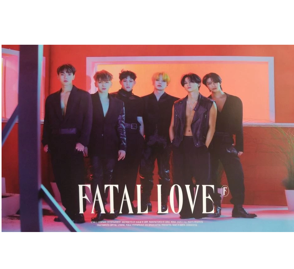 MONSTA X  FATAL LOVE 3RD ALBUM OFFICIAL POSTER (VER 3)