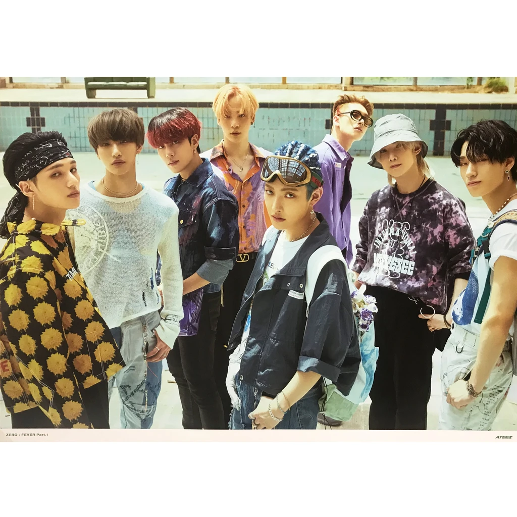 ATEEZ ZERO FEVER PART 1 ALBUM OFFICIAL POSTER (THANXXX VER)