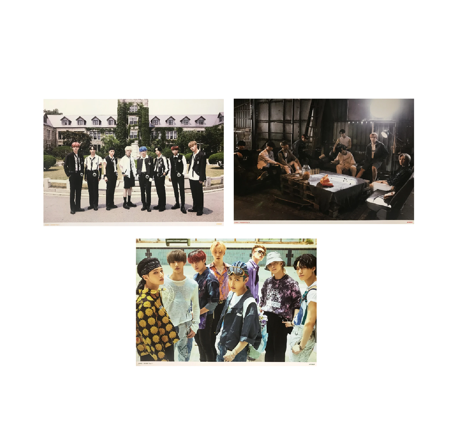 ATEEZ ZERO FEVER PART 1 ALBUM OFFICIAL POSTERS (3 POSTERS SET)