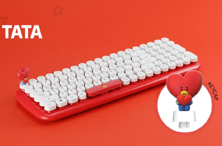 BT21 OFFICIAL WIRELESS RETRO KEYBOARD