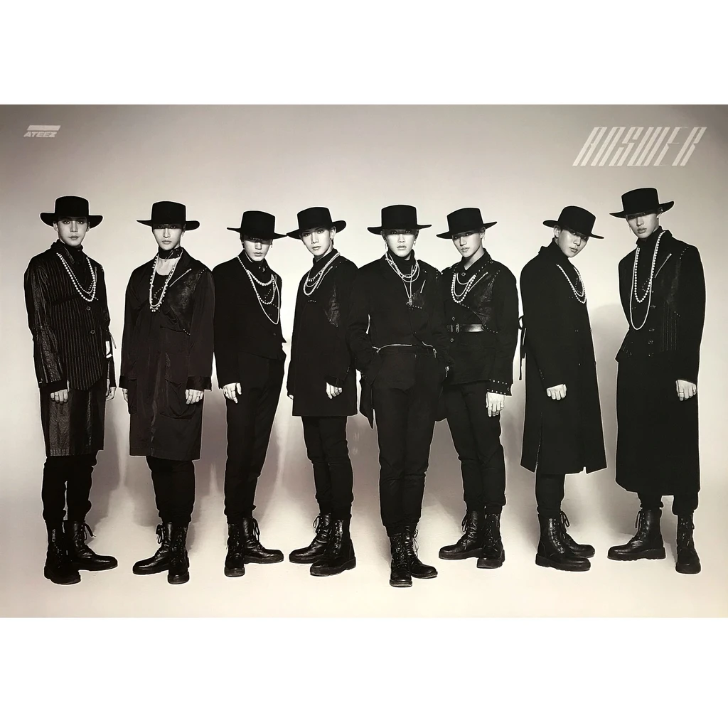 ATEEZ 4TH MINI ALBUM TREASURE EPILOGUE ACTION TO ANSWER OFFICIAL DOUBLE SIDED POSTER (BLUE VERSION)