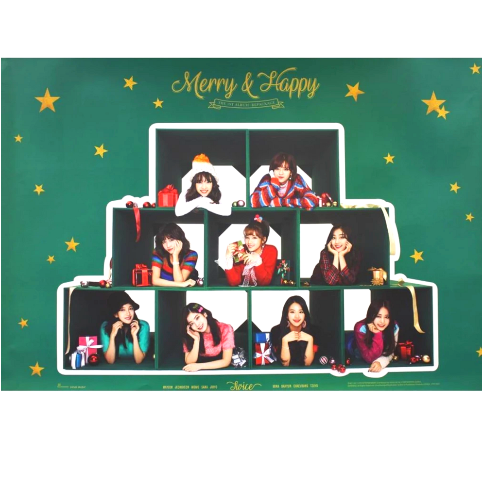 TWICE  MERRY&HAPPY  1ST ALBUM REPACKAGE OFFICIAL POSTER (MERRY VER)