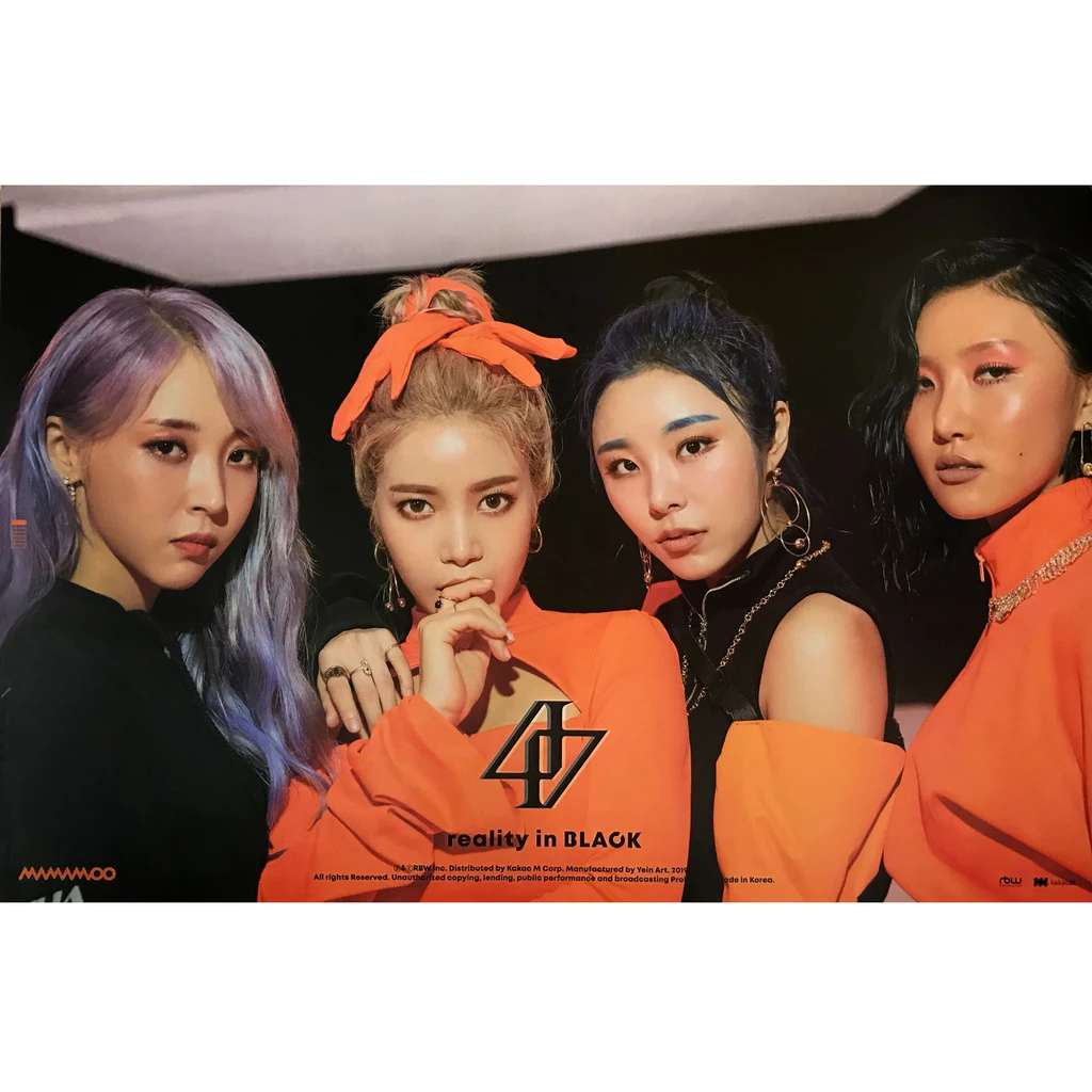 MAMAMOO 2ND ALBUM REALITY IN BLACK OFFICIAL POSTER  (VER 1)