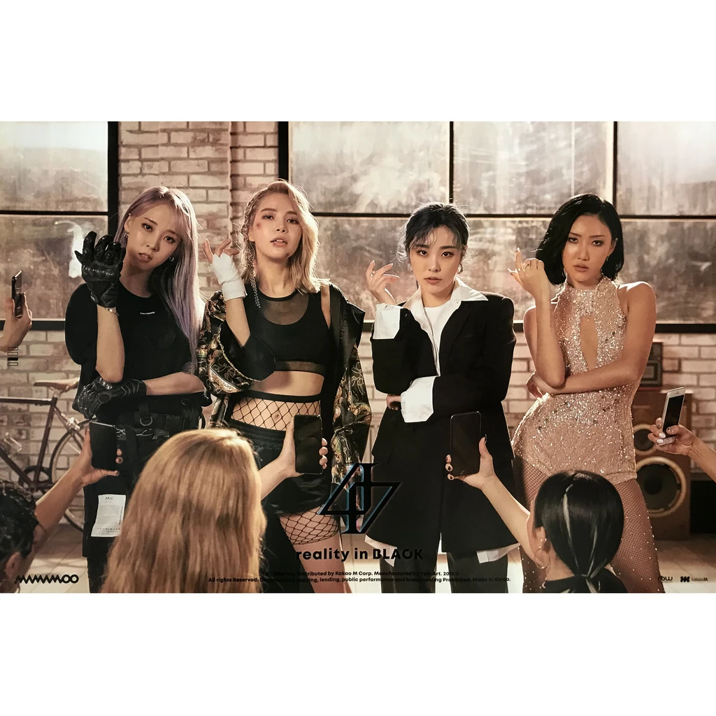 MAMAMOO 2ND ALBUM REALITY IN BLACK OFFICIAL POSTER  (VER 3)