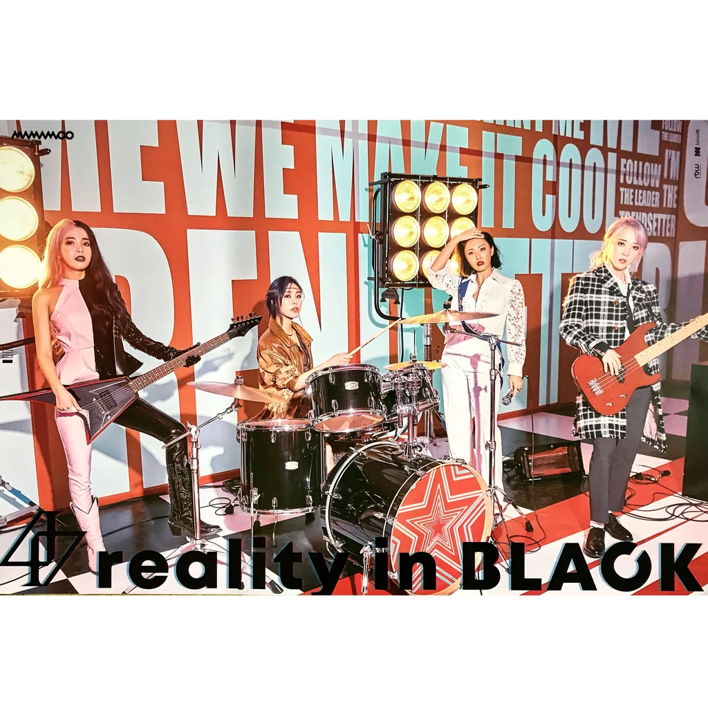 MAMAMOO 2ND ALBUM REALITY IN BLACK OFFICIAL POSTER  (VER 4)