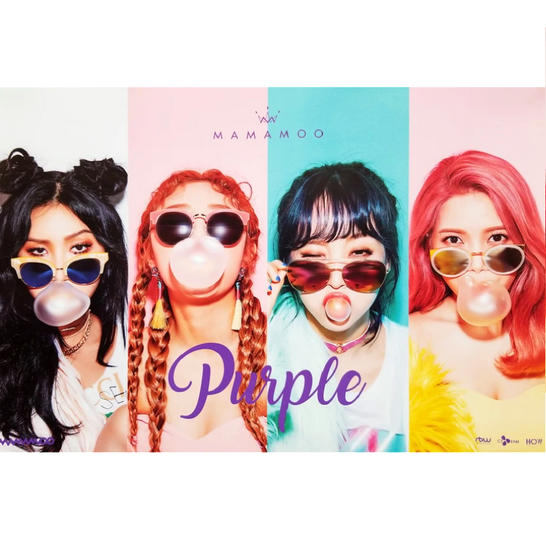 MAMAMOO  PURPLE  5TH MINI ALBUM OFFICIAL POSTER (BUBBLE VER)