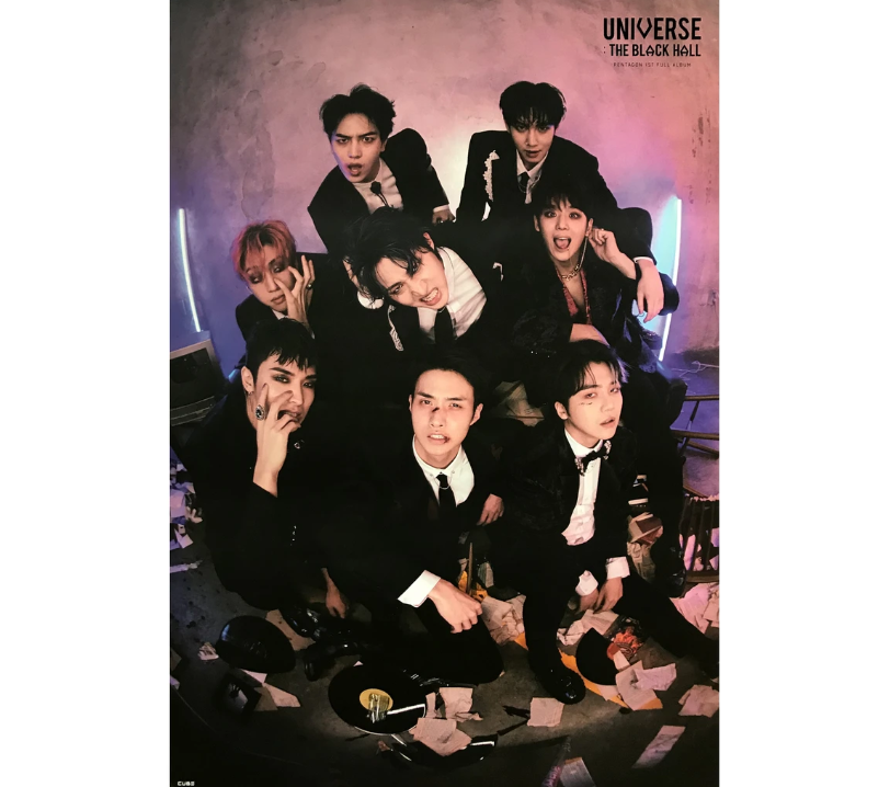 PENTAGON  UNIVERSE  THE BLACK HALL 1ST ALBUM OFFICIAL POSTER (DOWNSIDE VER)