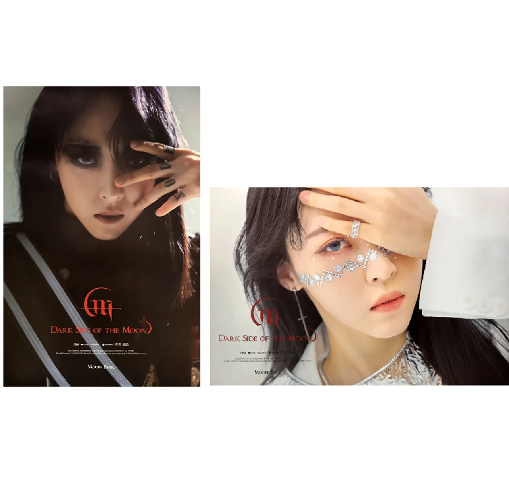 MAMAMOO MOONBYUL  DARK SIDE OF THE MOON  2ND SOLO ALBUM OFFICIAL POSTERS (2 POSTER SET)