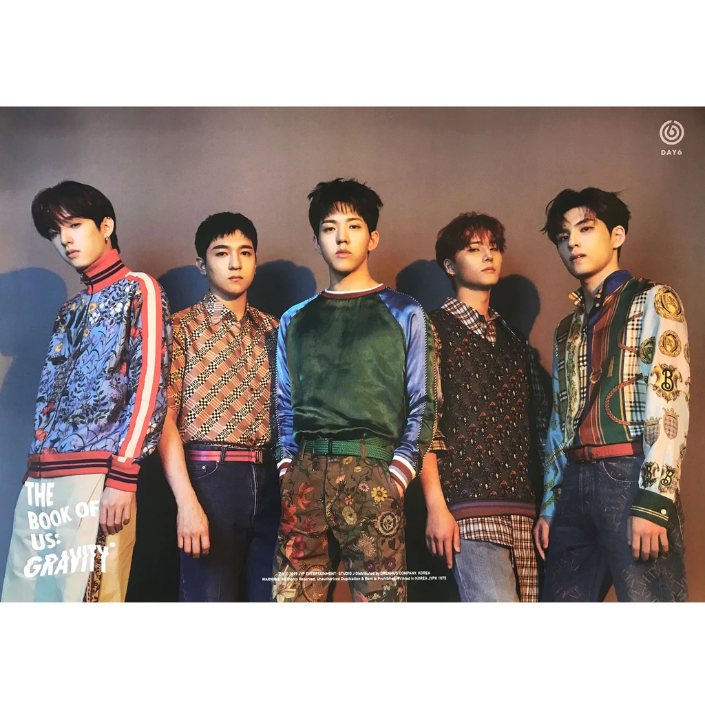 DAY6  THE BOOK OF US GRAVITY  5TH MINI ALBUM OFFICIAL POSTER (GROUP VER 2)