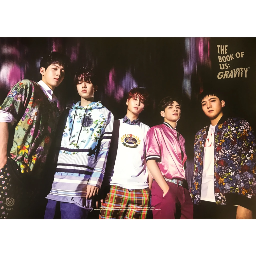 DAY6  THE BOOK OF US GRAVITY  5TH MINI ALBUM OFFICIAL POSTER (GROUP VER 1)