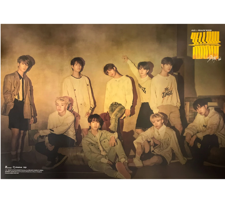 STRAY KIDS  CLE 2  YELLOW WOOD REGULAR VERSION OFFICIAL POSTERS (3 POSTER SET)