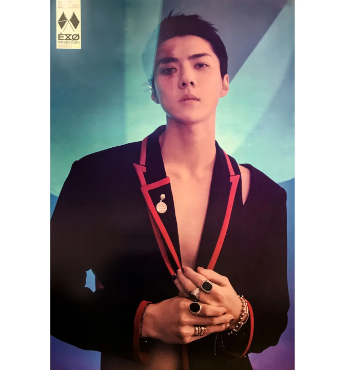 EXO OBSESSION 6TH ALBUM OFFICIAL POSTER (EXO-X SEHUN)