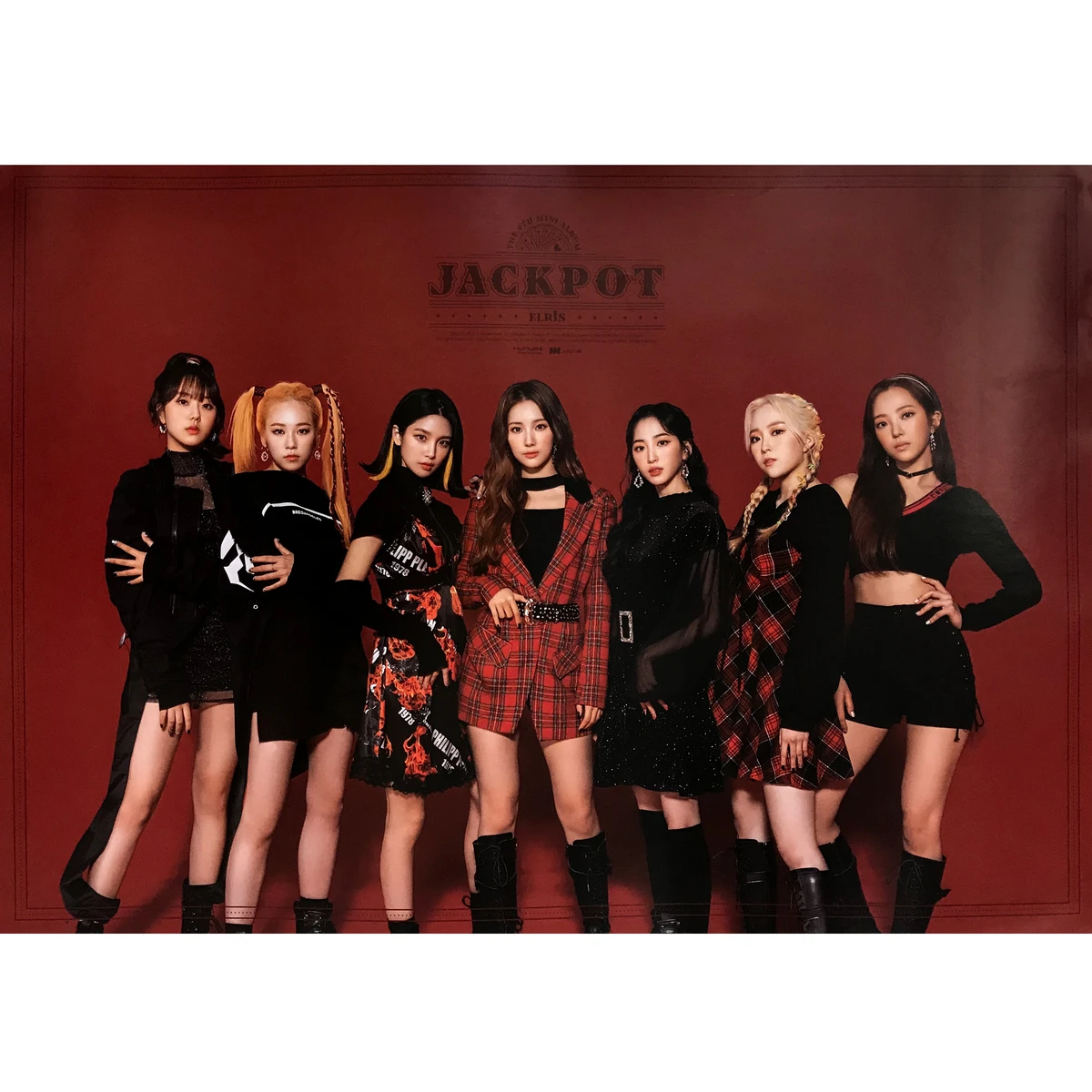 ELRIS  JACKPOT  4TH MINI ALBUM OFFICIAL POSTER  RED VER