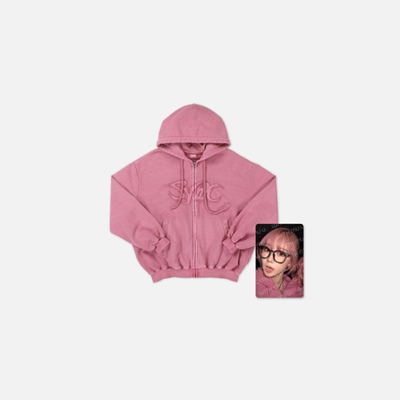 AESPA SYNK PARALLEL LINE ENCORE OFFICIAL MD   [PINK HOODIE ZIP-UP SET]