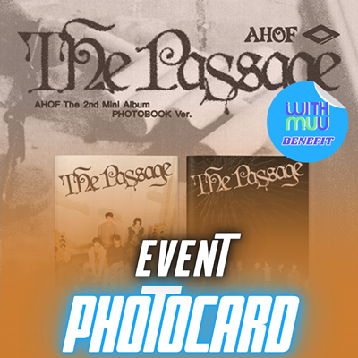 AHOF 2ND MINI ALBUM THE PASSAGE  (PHOTOBOOK VER.)  -  2  ALBUMS SET   |  KPOP USA WITHMUU OFFICIAL  PHOTOCARD  (RANDOM 1 OUT OF 8)