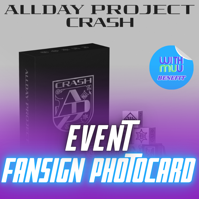 [FANSIGN PHOTOCARD]   ALLDAY PROJECT 2ND EP ALBUM CRASH (COMPLETE VER.)     |  KPOP USA WITHMUU OFFICIAL PHOTOCARD  (RANDOM 1 OUT OF 5)       [PRE]