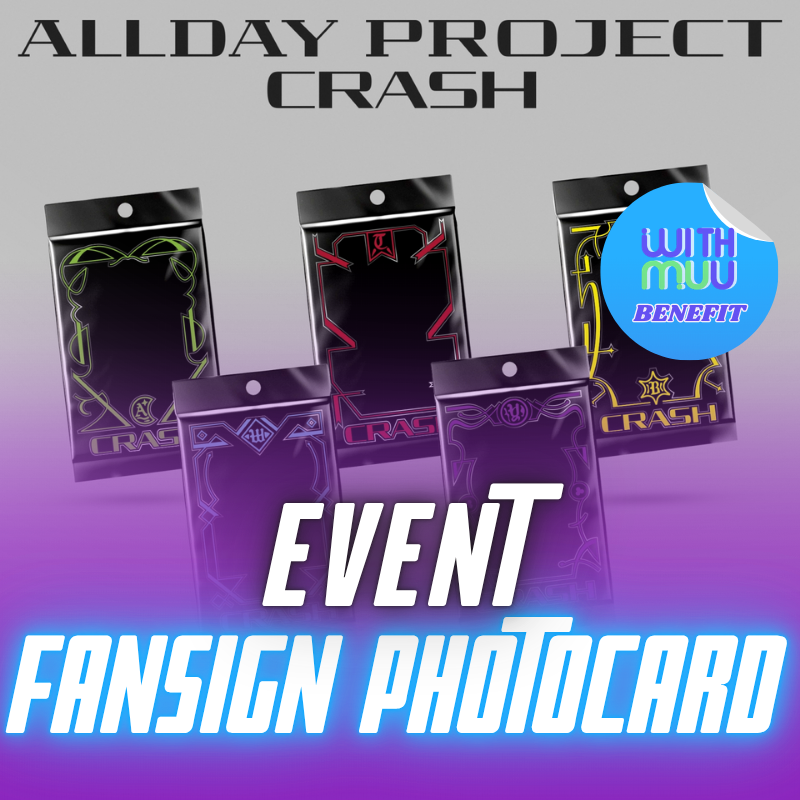 [FANSIGN PHOTOCARD]   ALLDAY PROJECT 2ND EP ALBUM CRASH   (Lite VER.)    |   KPOP USA WITHMUU OFFICIAL PHOTOCARD  (RANDOM 1 OUT OF 5)       [PRE]