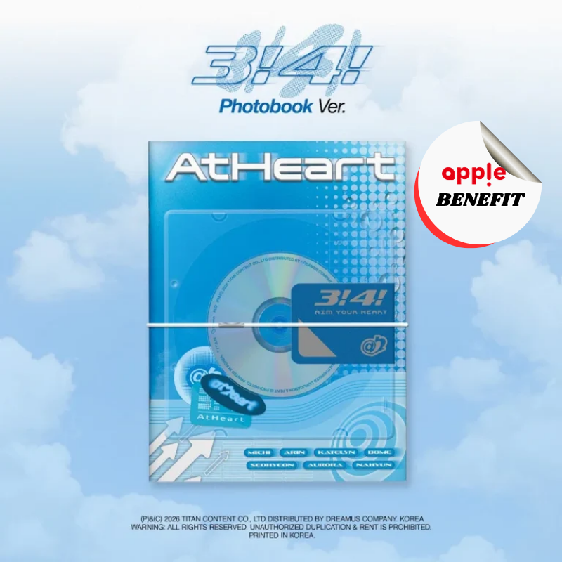 AtHeart SINGLE ALBUM 3!4!  (PHOTOBOOK VER.)    |   KPOP USA APPLE OFFICIAL PHOTOCARD  (RANDOM 1 OUT OF 7)      [PRE]