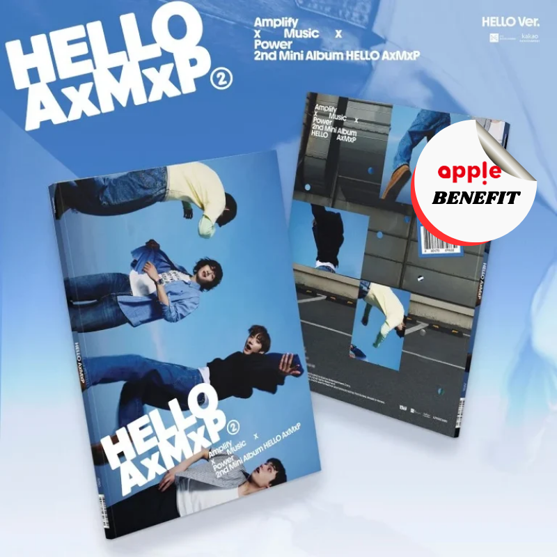 AxMxP 2ND MINI ALBUM HELLO AxMxP  -  2 ALBUMS SET   |   KPOP USA APPLE OFFICIAL PHOTOCARD  (RANDOM 1 OUT OF 4)  +  ADD UNIT PHOTOCARD (RANDOM 1 OUT OF 2)  SET ONLY    [PRE]